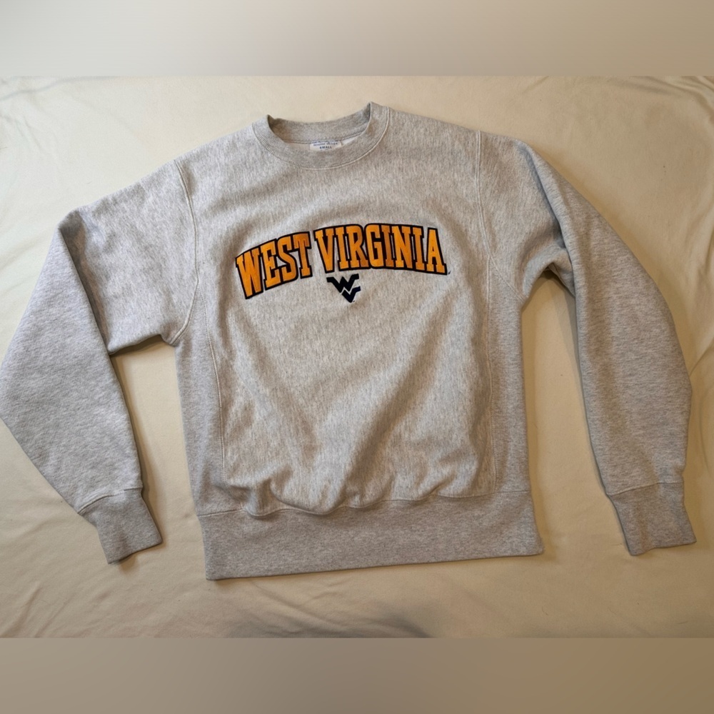 Rare Vintage West Virginia Champion Reverse Weave Size S Crewneck Sweatshirt